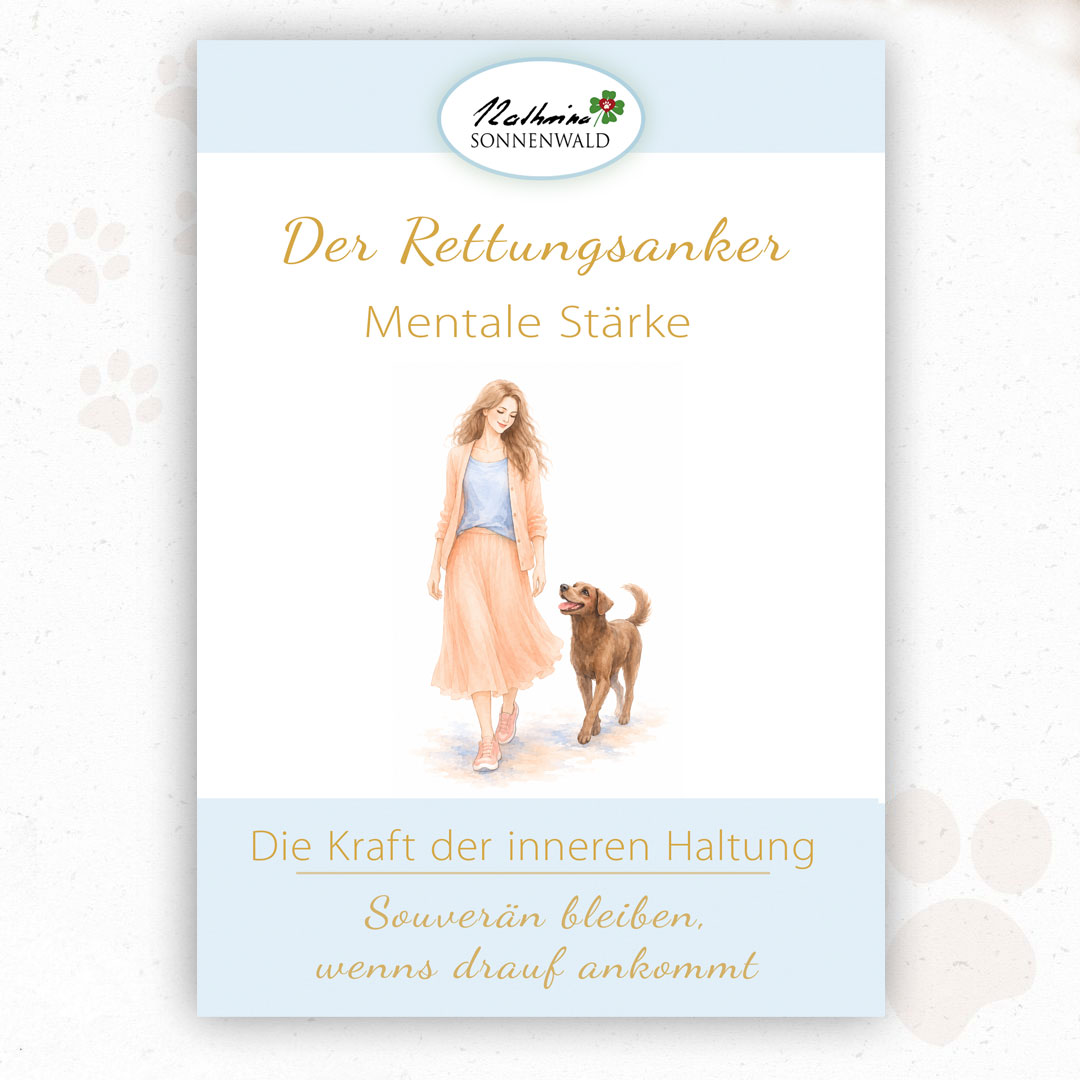 Hund ist unsicher. Die Lösung mentale Stärke des Menschen.