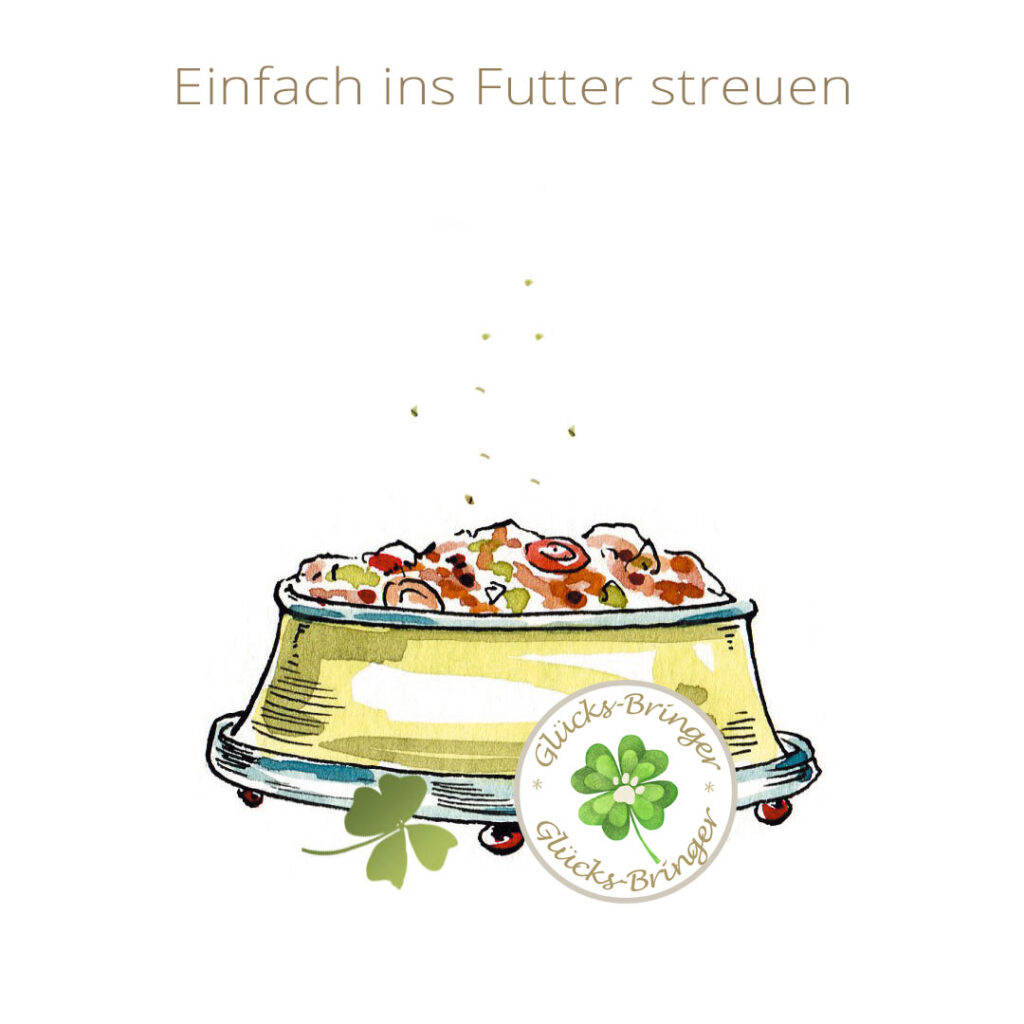 Natürlicher Schutz vor Darmparasiten. Für Hunde einfach ins Futter streuen.