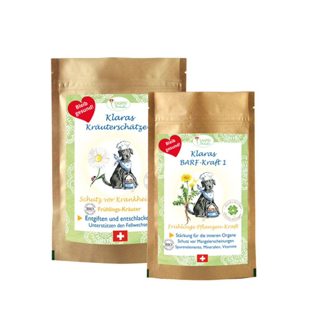 BARF-Start-Set für Hunde-BARF Kraft Nr.1 und Kräuterschätze Nr.1.